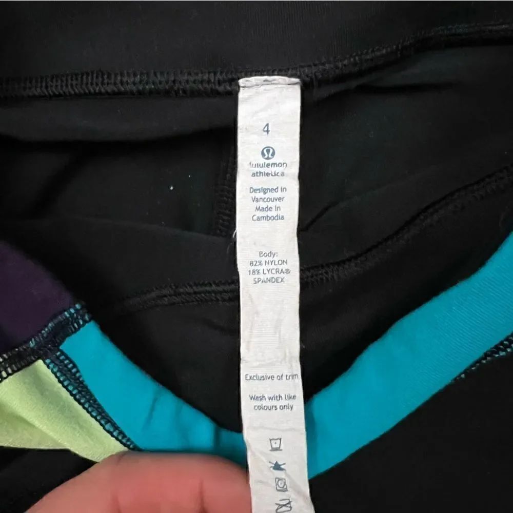 Lululemon Color Block Capri Fit Leggings - Picture 7 of 7